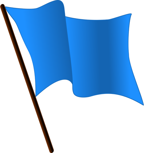 BlÃ¥ flagg viftande vektor